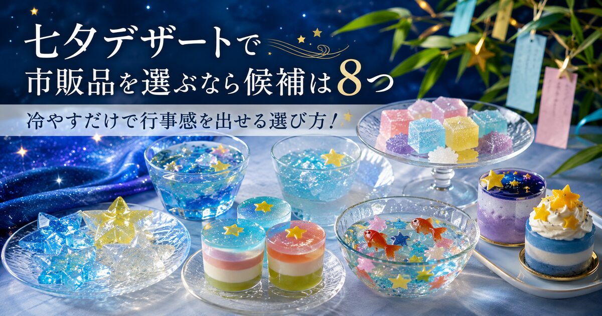 七夕デザートで市販品を選ぶなら候補は8つ｜冷やすだけで行事感を出せる選び方！